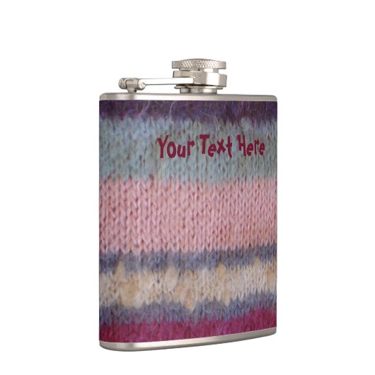 kleurrijke gebreide strepen,  stijlvol design heupfles (Rechts)