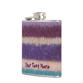 kleurrijke gebreide strepen,  stijlvol design heupfles (Links)