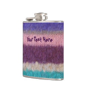 kleurrijke gebreide strepen,  stijlvol design heupfles (Links)