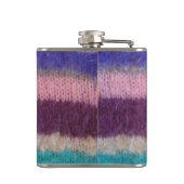 kleurrijke gebreide strepen,  stijlvol design heupfles (Achterkant)