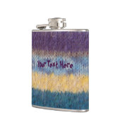 kleurrijke gebreide strepen,  stijlvol design heupfles (Links)