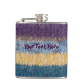 kleurrijke gebreide strepen,  stijlvol design heupfles (Voorkant)