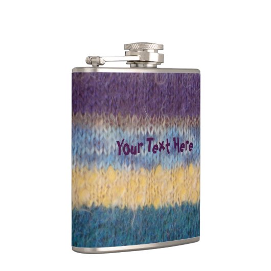 kleurrijke gebreide strepen,  stijlvol design heupfles (Rechts)