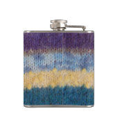 kleurrijke gebreide strepen,  stijlvol design heupfles (Achterkant)