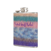 kleurrijke gebreide strepen, stijlvolle leutaar heupfles (Links)