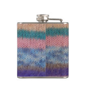 kleurrijke gebreide strepen, stijlvolle leutaar heupfles (Achterkant)