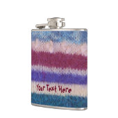 kleurrijke gebreide strepen traditionele retro heupfles (Links)