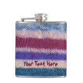 kleurrijke gebreide strepen traditionele retro heupfles (Voorkant)