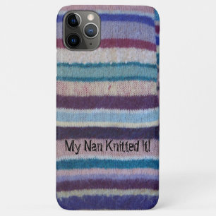 kleurrijke gebreide strepen, uniek  plezier iPhone 11 pro max hoesje