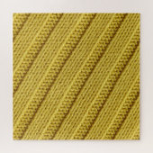 Kleurrijke gebreide textiel, gele textuur. legpuzzel (Horizontaal)
