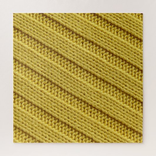 Kleurrijke gebreide textiel, gele textuur. legpuzzel (Verticaal)