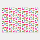 Kleurrijke gebroken harten: Love & Emotion Design Inpakpapier Vel (Voorkant 2)