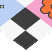 Kleurrijke gecheckte dagen terugzetten aanloopcont tafelkleed (Gekanteld)