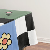 Kleurrijke gecheckte dagen terugzetten aanloopcont tafelkleed (Voorbeeld)