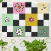 Kleurrijke gecheckte dagen terugzetten aanloopcont theedoek (Gevouwen)