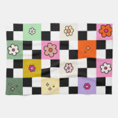 Kleurrijke gecheckte dagen terugzetten aanloopcont theedoek (Horizontaal)