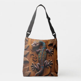 Kleurrijke Gecko Houtachtig Crossbody Tas