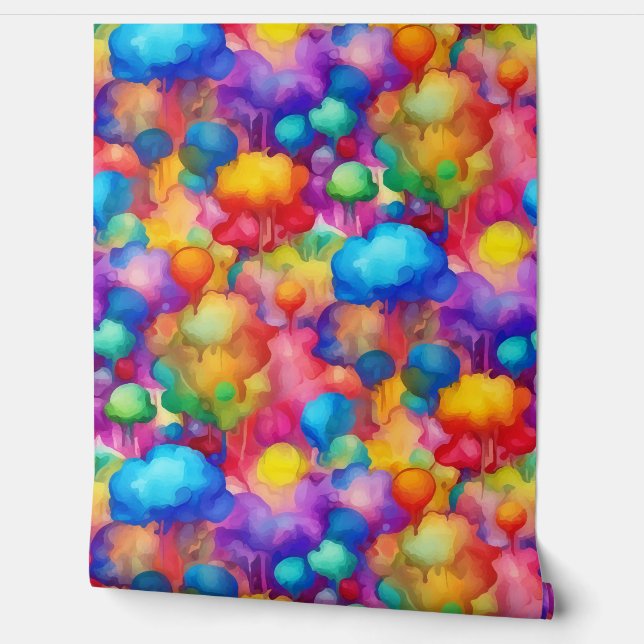 Kleurrijke gedachten behang (Afrollen)