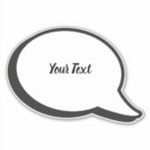 Kleurrijke Gedachtenbellen en Spraakbellen Sticker (Voorkant)