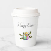 Kleurrijke gedecorreerde paaseieren botanisch papieren bekers (Achterkant)