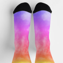 Kleurrijke Gedeeltelijk Bewolkte Lucht Abstracte F Sokken