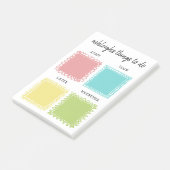 Kleurrijke gedopte Lijsten om te doen Post-it® Notes (Schuin)