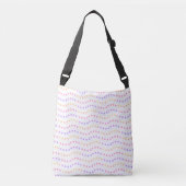 Kleurrijke gedopte Wavy Lines Crossbody Tas (Voorkant)