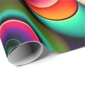 Kleurrijke gedraaide halve cirkels regenboogpatroo cadeaupapier (Rol Hoek)