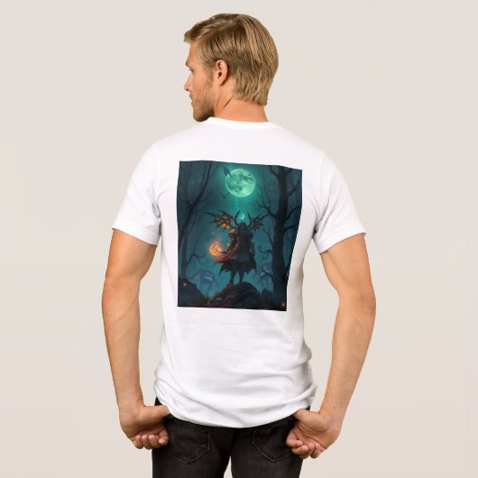 Kleurrijke Gedrukte Mannen-t-shirt Tri-Blend Shirt (Achterkant volledig)
