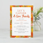 Kleurrijke Geef Bedankt Fall Bladeren Thanksgiving Kaart (Staand voorkant)