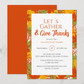 Kleurrijke Geef Bedankt Fall Bladeren Thanksgiving Kaart (Voorkant / Achterkant)