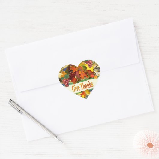 Kleurrijke "Geef bedankt" Thanksgiving Sticker (Envelop)