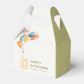 Kleurrijke Geel Rood Groene Ballonnen Kinderen Ver Bedankdoosjes (Achterkant)