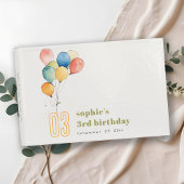 Kleurrijke Geel Rood Groene Ballonnen Kinderen Ver Gastenboek