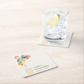 Kleurrijke Geel Rood Groene Ballonnen Kinderen Ver Kartonnen Onderzetters (Insitu)