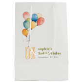 Kleurrijke Geel Rood Groene Ballonnen Kinderen Ver Medium Cadeauzakje (Achterkant)