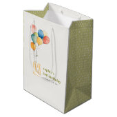 Kleurrijke Geel Rood Groene Ballonnen Kinderen Ver Medium Cadeauzakje (Achterkant Gekanteld)