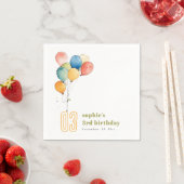 Kleurrijke Geel Rood Groene Ballonnen Kinderen Ver Servet (Insitu)