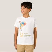 Kleurrijke Geel Rood Groene Ballonnen Kinderen Ver T-shirt (Voorkant volledig)
