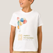 Kleurrijke Geel Rood Groene Ballonnen Kinderen Ver T-shirt (Voorkant)