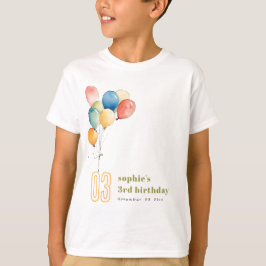 Kleurrijke Geel Rood Groene Ballonnen Kinderen Ver T-shirt