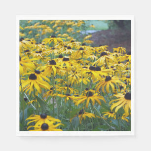 Kleurrijke Geel Zwart Eyed Susan Floral Foto Servet