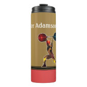 Kleurrijke geëlektrificeerde bodybuilder personali thermosbeker (Voorkant)