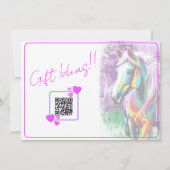 Kleurrijke Geest Pony Verjaardagsuitnodiging Kaart (Achterkant)