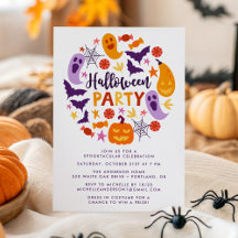 Kleurrijke Geesten en Pompoenen Halloween Feest