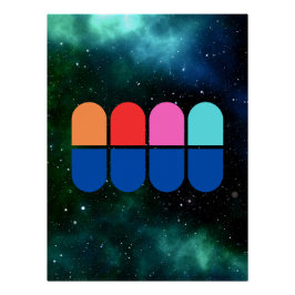 Kleurrijke geesten van de kosmos perfect poster