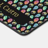 Kleurrijke gefacetteerde Pareltjes patroon geperso Bureaumat (Hoek)