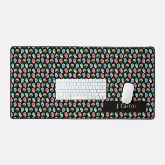 Kleurrijke gefacetteerde Pareltjes patroon geperso Bureaumat (Keyboard & Muis)
