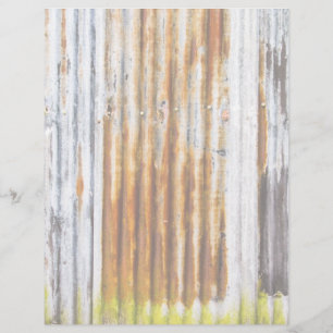 Kleurrijke gegolfde ijzerhek flyer