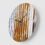 Kleurrijke gegolfde ijzerhek grote klok (Hoek)